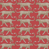 Big Cat Walk Premium Peel + Stick Wallpaper Peel and Stick Wallpaper York Roll Red 