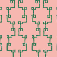 Bamboozled Premium Peel + Stick Wallpaper Peel and Stick Wallpaper Madcap Cottage Roll Bahama Pink 