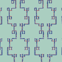 Bamboozled Premium Peel + Stick Wallpaper Peel and Stick Wallpaper Madcap Cottage Roll Sky Blue 