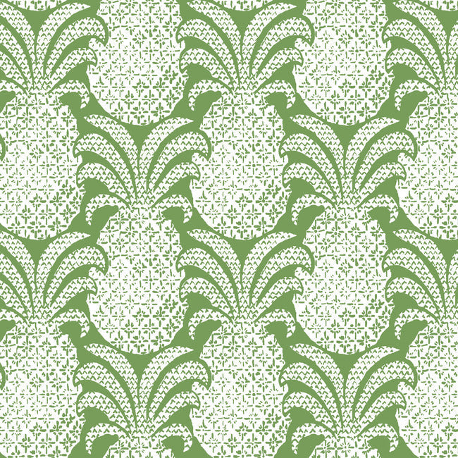 Colony Club Premium Peel + Stick Wallpaper Peel and Stick Wallpaper Madcap Cottage Roll Palm Green 