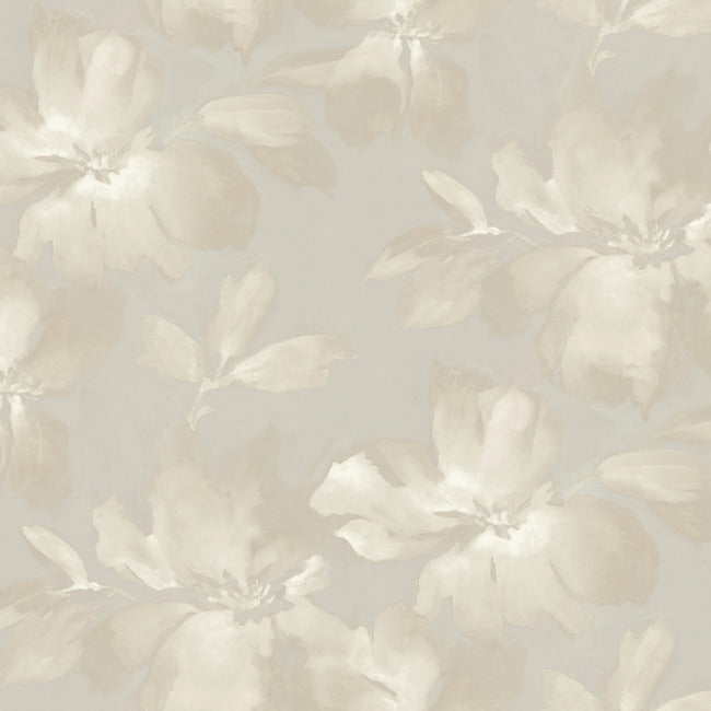 Midnight Blooms Premium Peel + Stick Wallpaper Peel and Stick Wallpaper Candice Olson Roll Neutral 