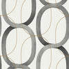 Interlock Premium Peel + Stick Wallpaper Peel and Stick Wallpaper Candice Olson Roll Black/Gold 
