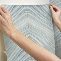 Onyx Strata Premium Peel + Stick Wallpaper Peel and Stick Wallpaper Candice Olson   