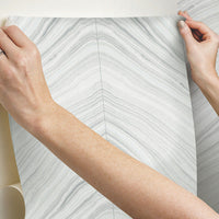 Onyx Strata Premium Peel + Stick Wallpaper Peel and Stick Wallpaper Candice Olson   