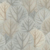 Leaf Concerto Premium Peel + Stick Wallpaper Peel and Stick Wallpaper Candice Olson Roll Blue/Taupe 