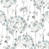 Flourish Premium Peel + Stick Wallpaper Peel and Stick Wallpaper Candice Olson Roll Sheer Blue/Grey 