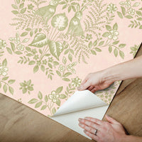 Cottontail Toile Premium Peel + Stick Wallpaper Peel and Stick Wallpaper York Wallcoverings   