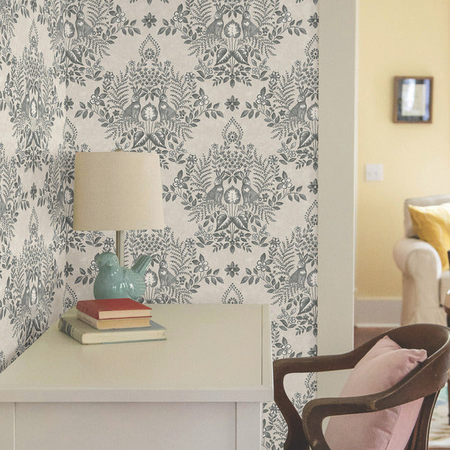 Cottontail Toile Premium Peel + Stick Wallpaper Peel and Stick Wallpaper York Wallcoverings   