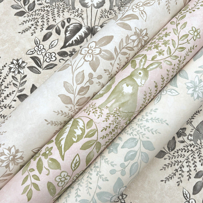 Cottontail Toile Premium Peel + Stick Wallpaper Peel and Stick Wallpaper York Wallcoverings   