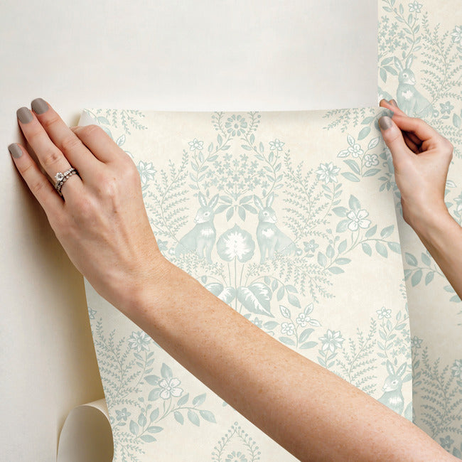 Cottontail Toile Premium Peel + Stick Wallpaper Peel and Stick Wallpaper York Wallcoverings   