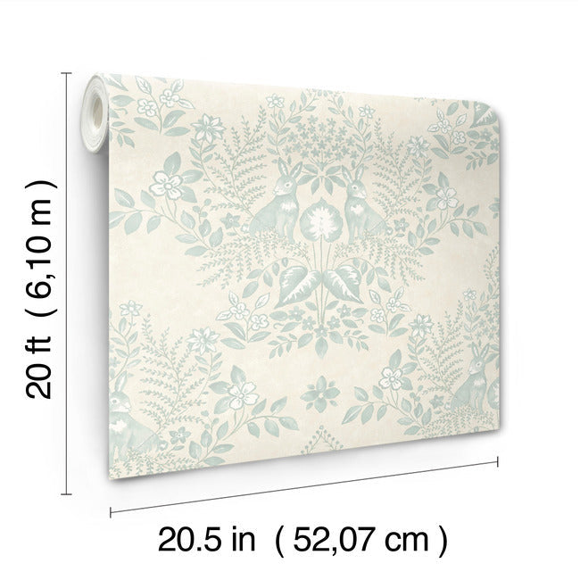Cottontail Toile Premium Peel + Stick Wallpaper Peel and Stick Wallpaper York Wallcoverings   