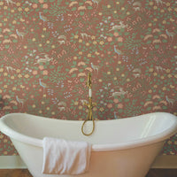 Woodland Floral Premium Peel + Stick Wallpaper Peel and Stick Wallpaper York Wallcoverings   