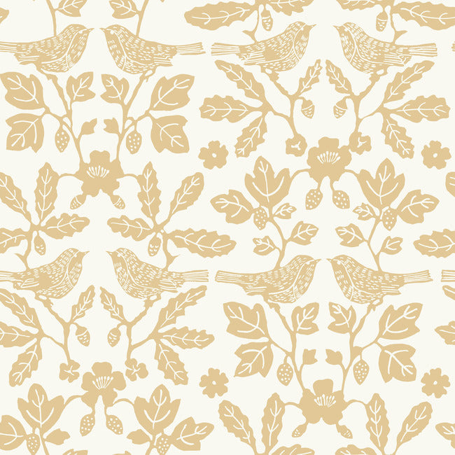 Sparrow & Oak Premium Peel + Stick Wallpaper Peel and Stick Wallpaper York Wallcoverings Roll Ochre Yellow 