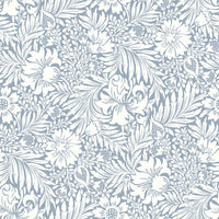 Modern Acanthus Premium Peel + Stick Wallpaper Peel and Stick Wallpaper York Wallcoverings Roll Wedgewood Blue 