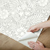 Modern Acanthus Premium Peel + Stick Wallpaper Peel and Stick Wallpaper York Wallcoverings   