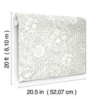 Modern Acanthus Premium Peel + Stick Wallpaper Peel and Stick Wallpaper York Wallcoverings   