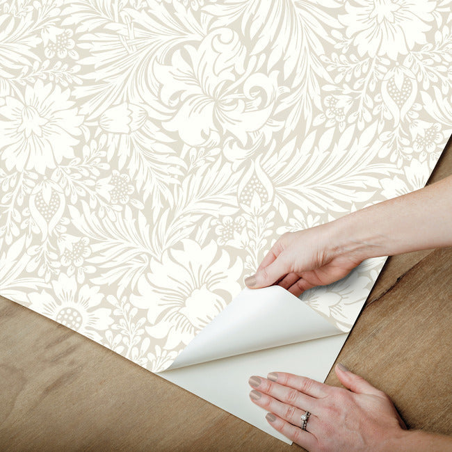 Modern Acanthus Premium Peel + Stick Wallpaper Peel and Stick Wallpaper York Wallcoverings   