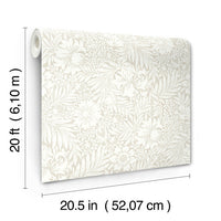 Modern Acanthus Premium Peel + Stick Wallpaper Peel and Stick Wallpaper York Wallcoverings   