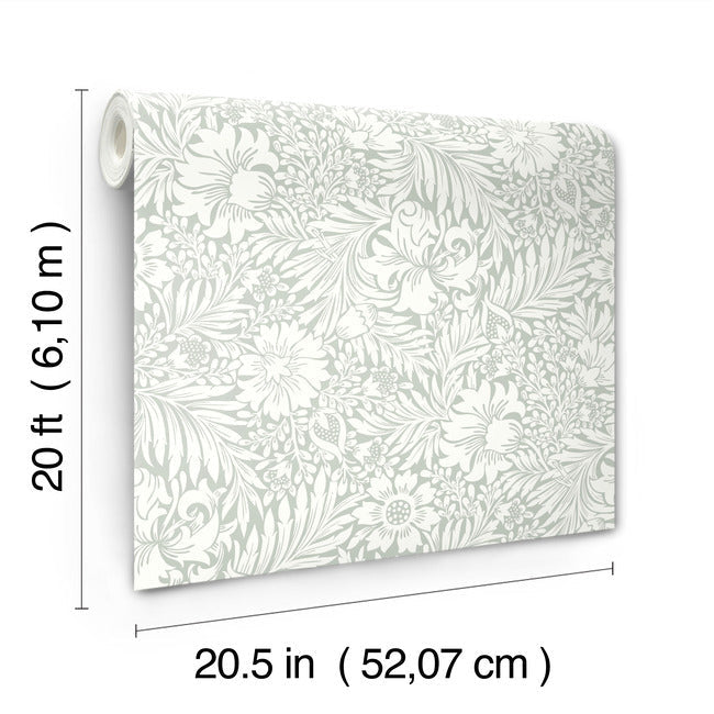Modern Acanthus Premium Peel + Stick Wallpaper Peel and Stick Wallpaper York Wallcoverings   