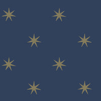 Star Splendor Premium Peel + Stick Wallpaper Peel and Stick Wallpaper York Wallcoverings Roll Navy/Metallic Gold 