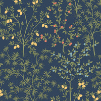 Lemon Grove Premium Peel + Stick Wallpaper Peel and Stick Wallpaper York Wallcoverings Roll Navy 