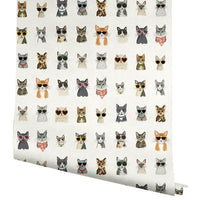Cool Cats Premium Peel + Stick Wallpaper Peel and Stick Wallpaper Rifle Paper Co.   