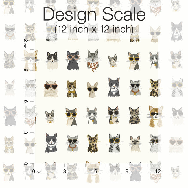 Cool Cats Premium Peel + Stick Wallpaper Peel and Stick Wallpaper Rifle Paper Co.   