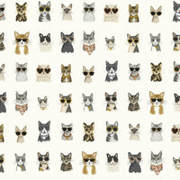 Cool Cats Premium Peel + Stick Wallpaper Peel and Stick Wallpaper Rifle Paper Co. Roll Grey And Gold 