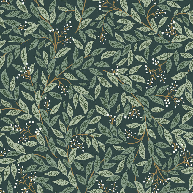 Willowberry Premium Peel + Stick Wallpaper Peel and Stick Wallpaper Rifle Paper Co. Roll Emerald 