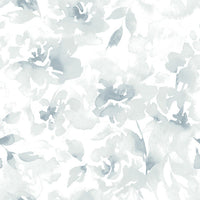 Renewed Floral Premium Peel + Stick Wallpaper Peel and Stick Wallpaper York Wallcoverings Roll Blue 