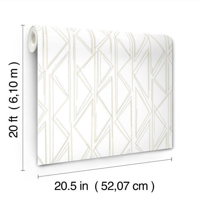 Sideways Sketch Premium Peel + Stick Wallpaper Peel and Stick Wallpaper York Wallcoverings   