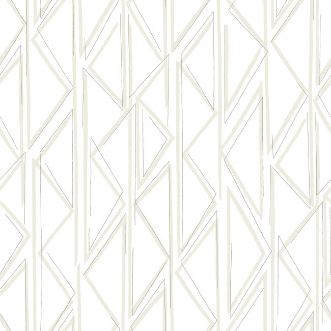 Sideways Sketch Premium Peel + Stick Wallpaper Peel and Stick Wallpaper York Wallcoverings Roll Beige 