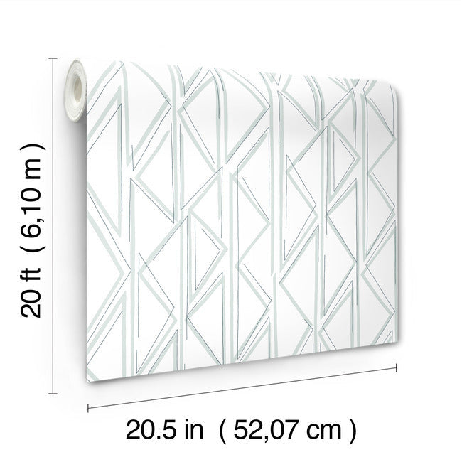 Sideways Sketch Premium Peel + Stick Wallpaper Peel and Stick Wallpaper York Wallcoverings   