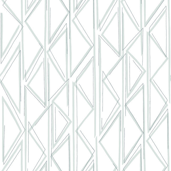 Sideways Sketch Premium Peel + Stick Wallpaper Peel and Stick Wallpaper York Wallcoverings Roll Blue 
