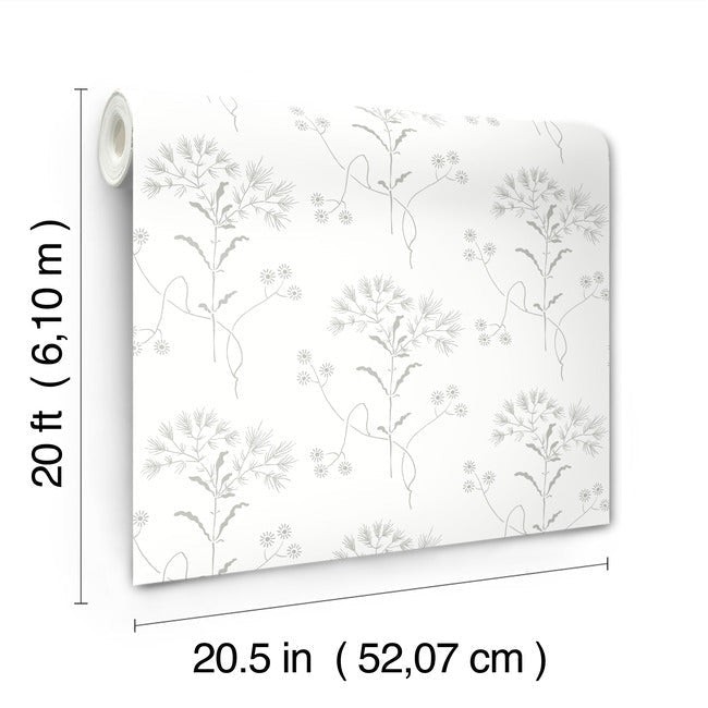 Wildflower Premium Peel + Stick Wallpaper Peel and Stick Wallpaper York Wallcoverings   