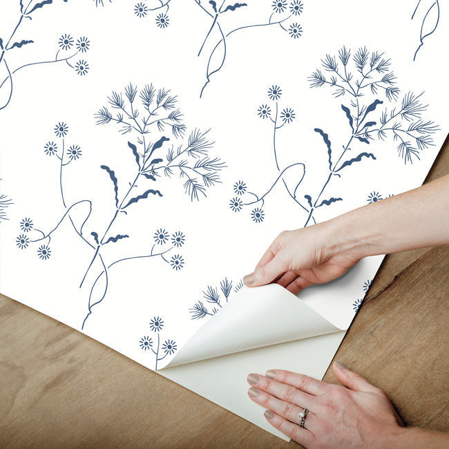 Wildflower Premium Peel + Stick Wallpaper Peel and Stick Wallpaper York Wallcoverings   