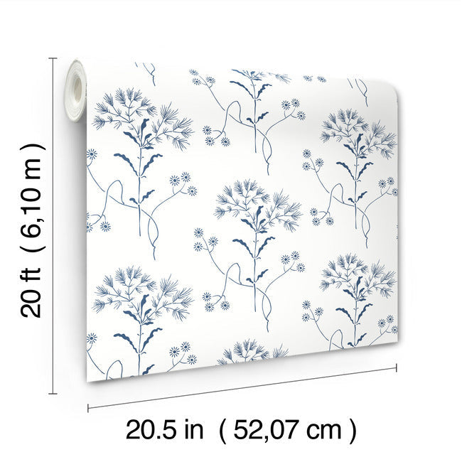 Wildflower Premium Peel + Stick Wallpaper Peel and Stick Wallpaper York Wallcoverings   