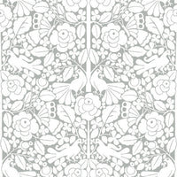 Fairy Tales Premium Peel + Stick Wallpaper Peel and Stick Wallpaper York Wallcoverings Roll Grey 