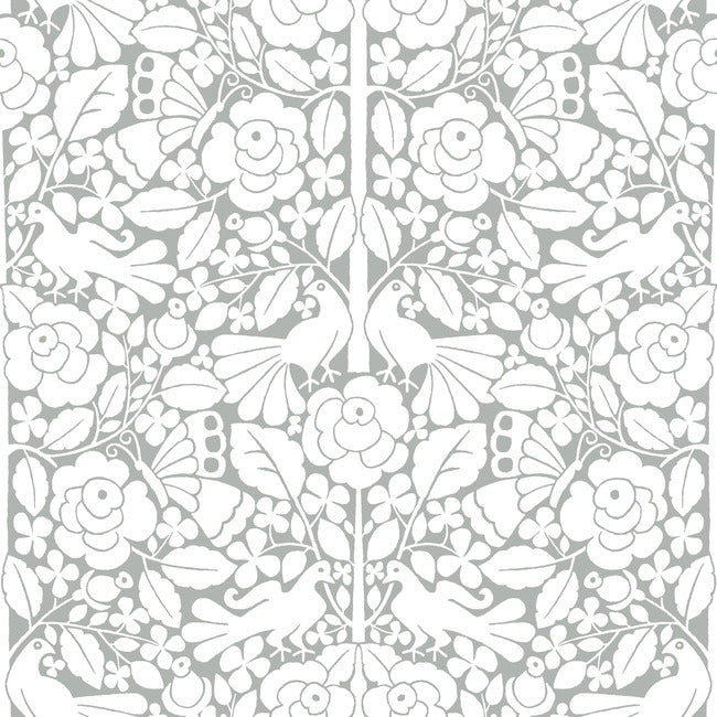 Fairy Tales Premium Peel + Stick Wallpaper Peel and Stick Wallpaper York Wallcoverings Roll Grey 