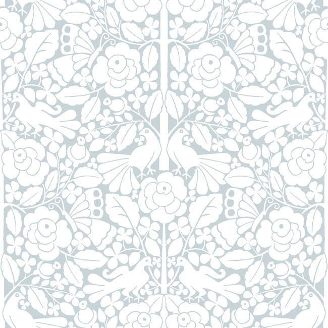 Fairy Tales Premium Peel + Stick Wallpaper Peel and Stick Wallpaper York Wallcoverings Roll Blue 