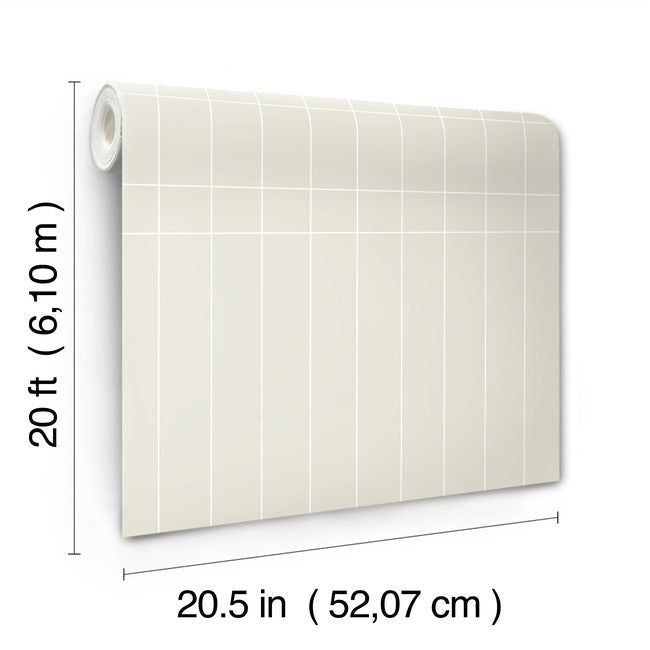 Linear Gridwork Premium Peel + Stick Wallpaper Peel and Stick Wallpaper York Wallcoverings   