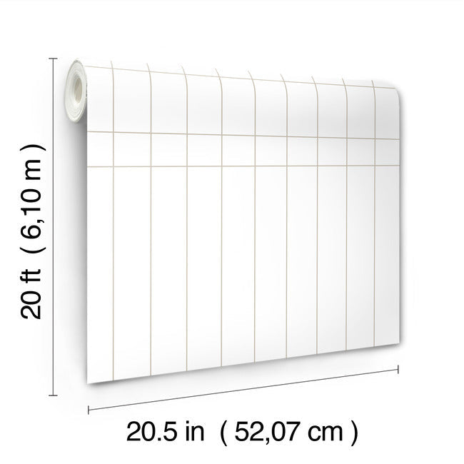 Linear Gridwork Premium Peel + Stick Wallpaper Peel and Stick Wallpaper York Wallcoverings   