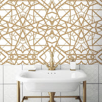 Shattered Geometric Peel and Stick Wallpaper Peel and Stick Wallpaper RoomMates   
