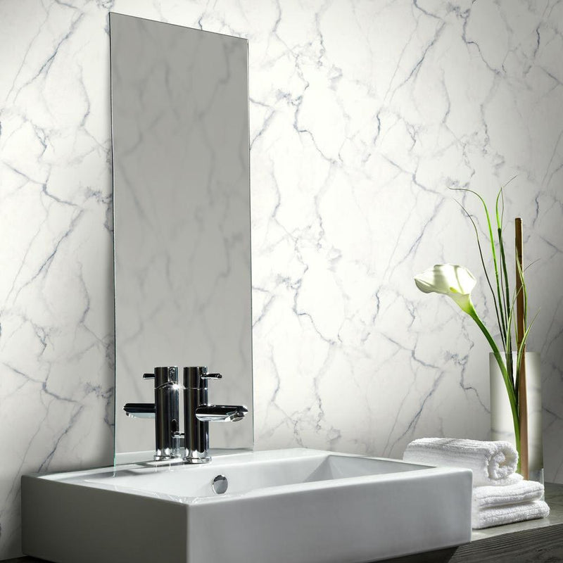 Carrara Marble Peel and Stick Wallpaper Peel and Stick Wallpaper RoomMates   