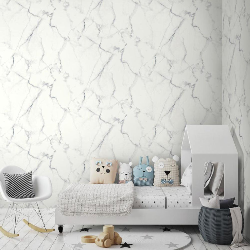 Carrara Marble Peel and Stick Wallpaper Peel and Stick Wallpaper RoomMates   