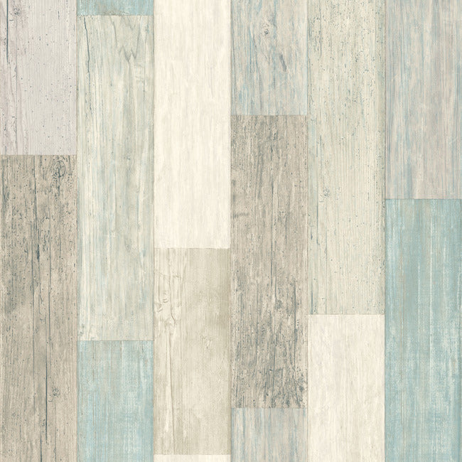 Weathered Wood Peel and Stick Wallpaper Peel and Stick Wallpaper RoomMates Roll Blue 
