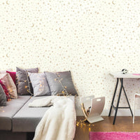 Twinkle Little Star Gold Peel and Stick Wallpaper Peel and Stick Wallpaper RoomMates   