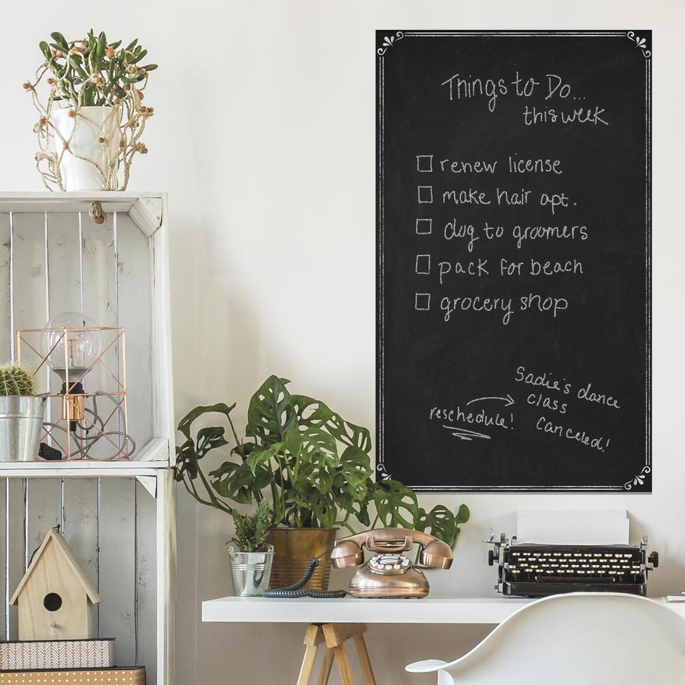 Chalkboard Peel and Stick Wallpaper Peel and Stick Wallpaper RoomMates   