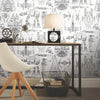 Star Wars Blueprint Peel & Stick Wallpaper Peel and Stick Wallpaper RoomMates   