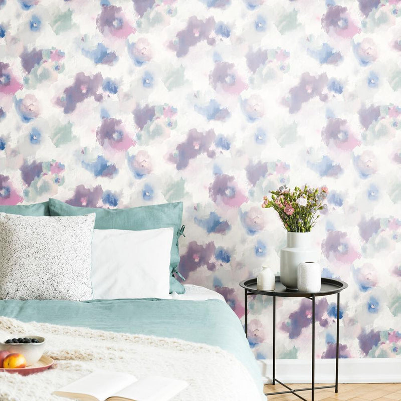 Impressionist Floral Peel and Stick Wallpaper Peel and Stick Wallpaper RoomMates   